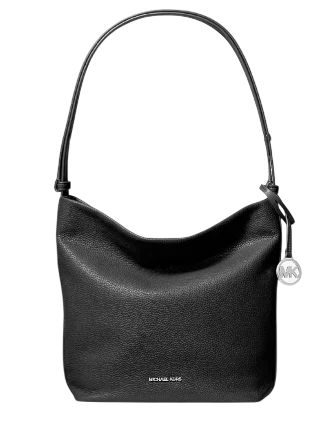 Michael Michael Kors Roey Medium Pebbled Leather Bucket Messenger Bag Black