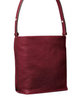 Michael Michael Kors Roey Medium Pebbled Leather Bucket Messenger Bag Maroon