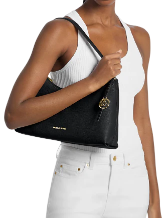 Michael Michael Kors Sammy Medium Pebbled Leather Convertible Shoulder Bag Black