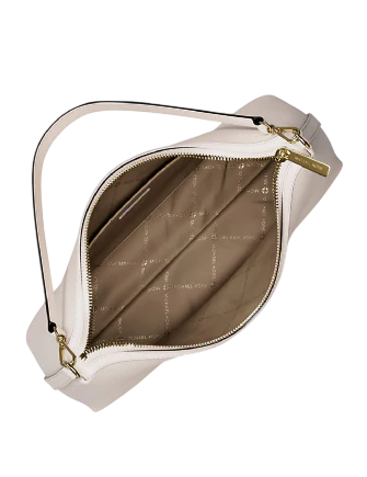 Michael Michael Kors Sammy Medium Pebbled Leather Convertible Shoulder Bag Light Cream