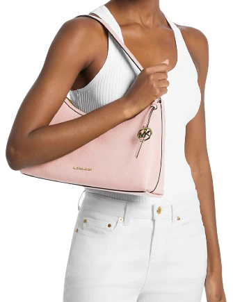 Michael Michael Kors Sammy Medium Pebbled Leather Convertible Shoulder Bag Powder Blush