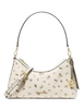 Michael Michael Kors Sammy Small Floral Printed Convertible Crossbody Bag Light Cream