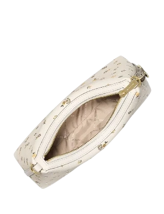 Michael Michael Kors Sammy Small Floral Printed Convertible Crossbody Bag Light Cream