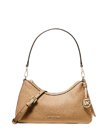Michael Michael Kors Sammy Small Pebbled Leather Convertible Crossbody Bag Camel