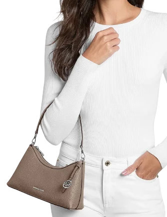Michael Michael Kors Sammy Small Pebbled Leather Convertible Crossbody Bag Mushroom