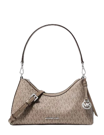 Michael Michael Kors Sammy Small Signature Logo Convertible Crossbody Bag Mushroom
