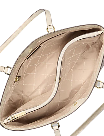 Michael Michael Kors Sheila Large Signature Logo Tote Bag Light Cream