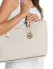 Michael Michael Kors Sheila Large Signature Logo Tote Bag Light Cream