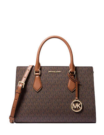 Michael Michael Kors Sheila Medium Logo Satchel Brown