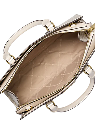 Michael Michael Kors Sheila Medium Logo Satchel Light Cream