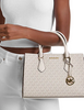 Michael Michael Kors Sheila Medium Logo Satchel Light Cream