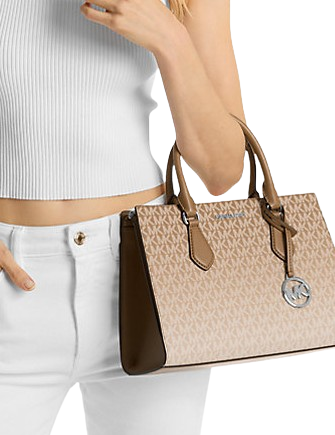 Michael Michael Kors Sheila Medium Ombre Signature Logo Satchel Tusk
