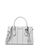 Michael Michael Kors Sheila Small Studded Patchwork and Signature Logo Satchel Optic White