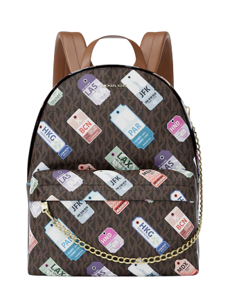 Michael Michael Kors Slater Medium Printed Signature Logo Backpack