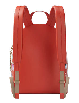 Michael Michael Kors Slater Medium Printed Signature Logo Backpack Dark Sangria 