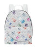 Michael Michael Kors Slater Medium Printed Signature Logo Backpack Optic White