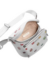 Michael Michael Kors Slater Medium Rainbow Logo Embossed Sling Pack Optic White