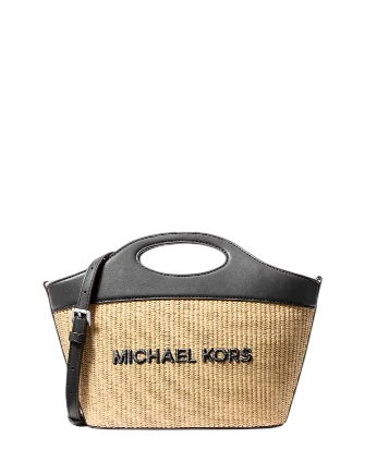 Michael Michael Kors Tatum Medium Woven Convertible Crossbody Bag Black