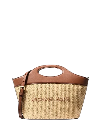 Michael Michael Kors Tatum Medium Woven Convertible Crossbody Bag Luggage