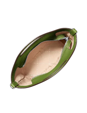 Michael Michael Kors Tatum Small Striped Woven Crossbody Bag Lime