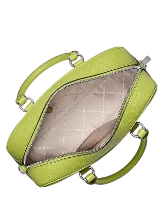 Michael Michael Kors Thompson Medium Pebbled Leather Satchel Lime