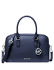Michael Michael Kors Thompson Medium Pebbled Leather Satchel Navy