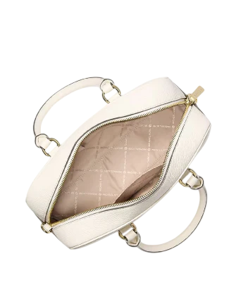 Michael Michael Kors Thompson Pebbled Leather Satchel Light Cream
