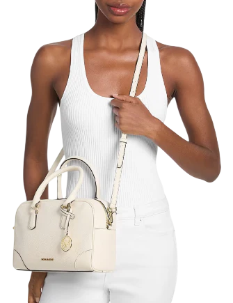 Michael Michael Kors Thompson Pebbled Leather Satchel Light Cream