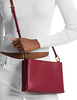Michael Michael Kors Trisha Medium Pebbled Leather Crossbody Bag Cherry