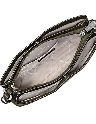 Michael Michael Kors Trisha Medium Pebbled Leather Crossbody Bag Olive