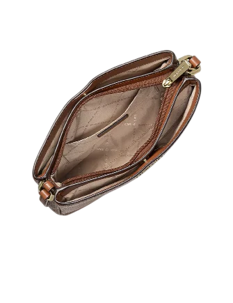 Michael Michael Kors Trisha Pebbled Leather Crossbody Bag With Pouch Brown