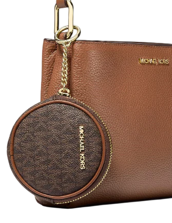 Michael Michael Kors Trisha Pebbled Leather Crossbody Bag With Pouch Brown