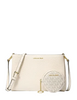 Michael Michael Kors Trisha Pebbled Leather Crossbody Bag With Pouch Light Cream 