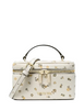 Michael Michael Kors Vivi Small Floral Printed Vanity Crossbody Bag Light Cream