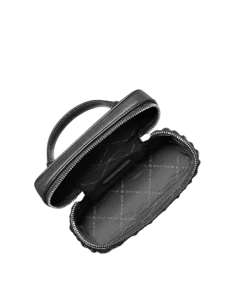 Michael Michael Kors Vivi Small Matelasse Burnished Vanity Crossbody Bag Black