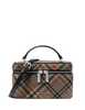Michael Michael Kors Vivi Small Plaid Print Wool Blend Vanity Crossbody Bag Black