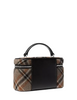 Michael Michael Kors Vivi Small Plaid Print Wool Blend Vanity Crossbody Bag Black