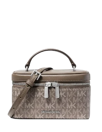 Michael Michael Kors Vivi Small Signature Logo Vanity Crossbody Bag Mushroom