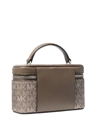 Michael Michael Kors Vivi Small Signature Logo Vanity Crossbody Bag Mushroom