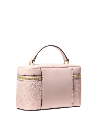 Michael Michael Kors Vivi Small Signature Logo Vanity Crossbody Bag Powder Blush