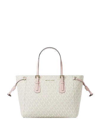 Michael Michael Kors Voyager Extra-Small Signature Logo Convertible Crossbody Bag Powder Blush