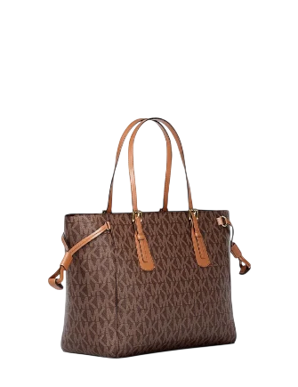 Michael Michael Kors Voyager Extra Small Signature Logo Tote Bag Brown