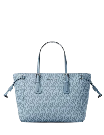 Michael Michael Kors Voyager Extra Small Signature Logo Tote Bag Denim
