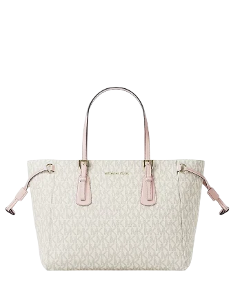 Michael Michael Kors Voyager Extra Small Signature Logo Tote Bag Powder Blush