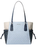 Michael Michael Kors Voyager Large Color-Block Signature Logo Tote Bag  Pale Ocean 