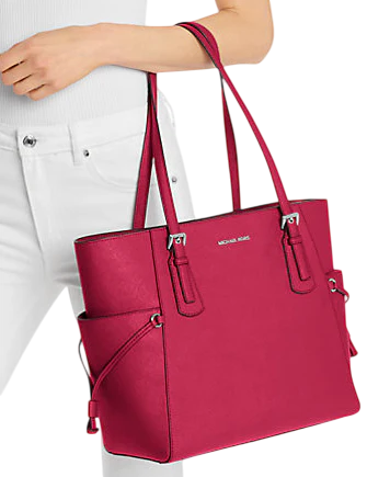 Michael Michael Kors Voyager Large Saffiano Leather Tote Bag Dark Raspberry