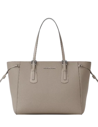 Michael Michael Kors Voyager Large Saffiano Leather Tote Bag Pearl Grey