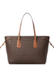 Michael Michael Kors Voyager Large Signature Logo Top-Zip Tote Bag Brown