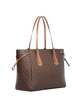 Michael Michael Kors Voyager Large Signature Logo Top-Zip Tote Bag Brown