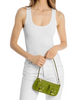 Michael Michael Kors Zoe Small Pebbled Leather Pochette Meadow Green